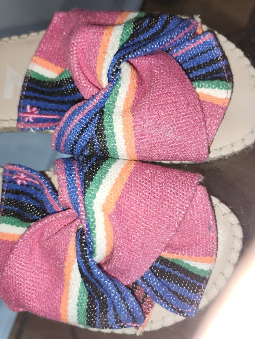 Manebi Colorful Striped Espadrille Sandals